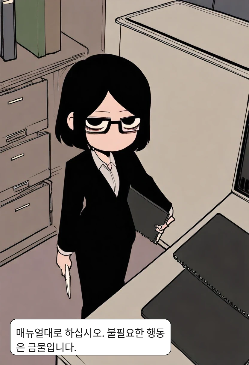 최 이사: 매뉴얼대로 하십시오. 불필요한 행동은 금물입니다.