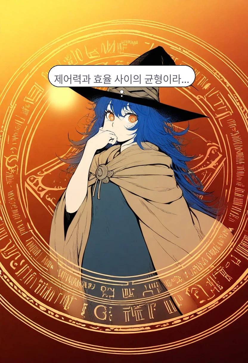 엘리안: 제어력과 효율 사이의 균형이라...