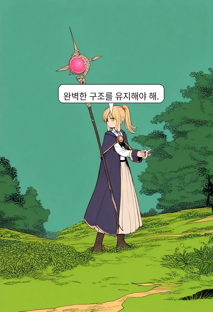 리라: 완벽한 구조를 유지해야 해.
