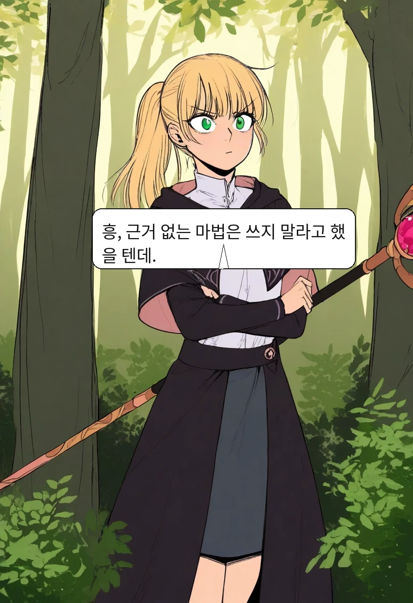 리라: 흥, 근거 없는 마법은 쓰지 말라고 했을 텐데.
