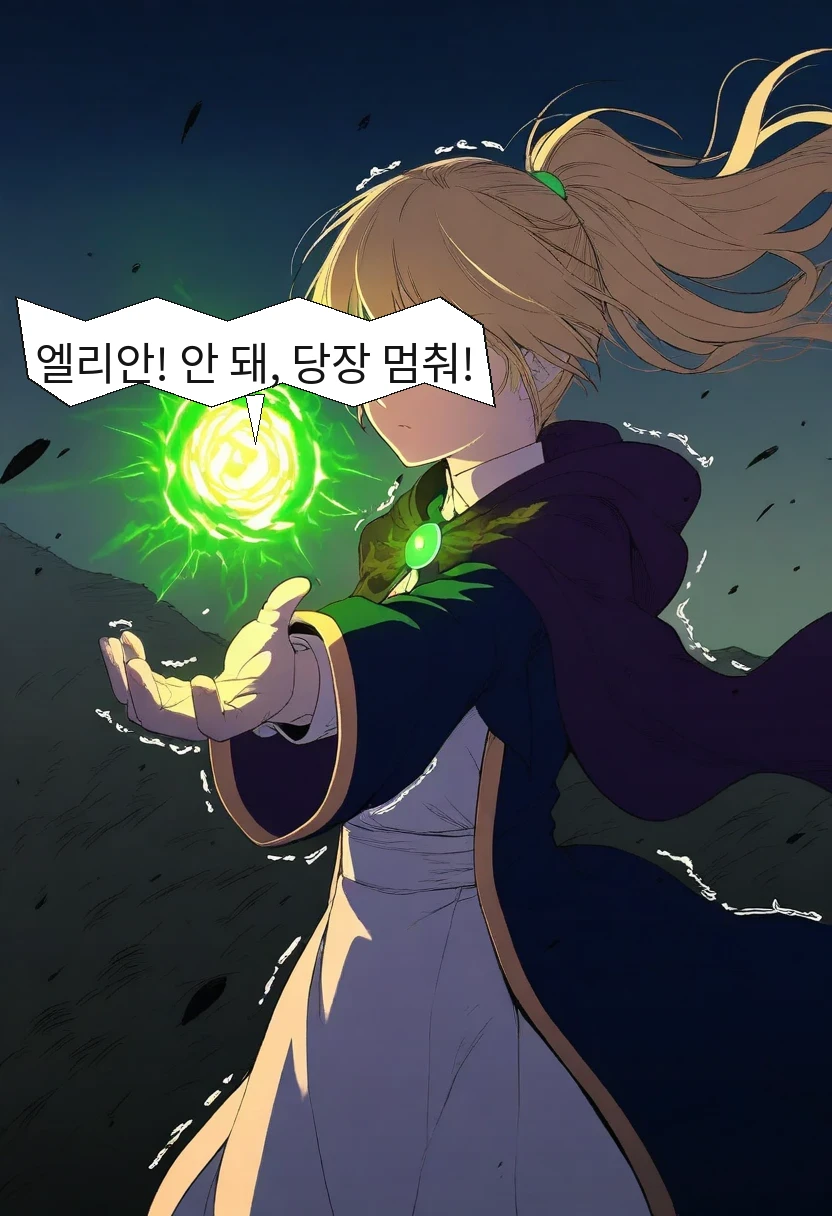 리라: 엘리안! 안 돼, 당장 멈춰!