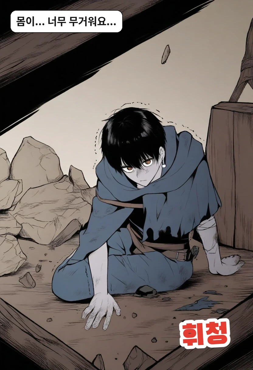이한: 몸이... 너무 무거워요...