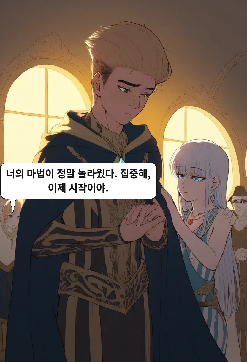 리안: 너의 마법이 정말 놀라웠다. 집중해, 이제 시작이야.
