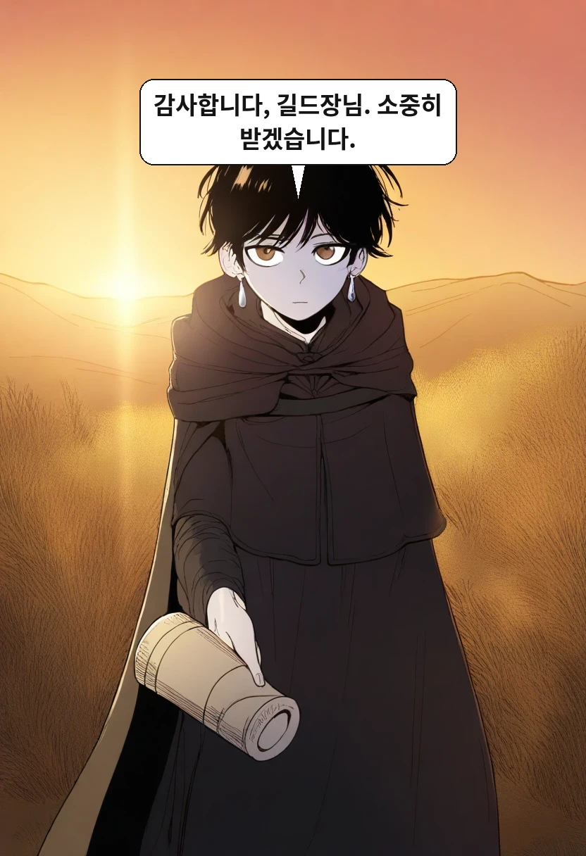 이한: 감사합니다, 길드장님. 소중히 받겠습니다.