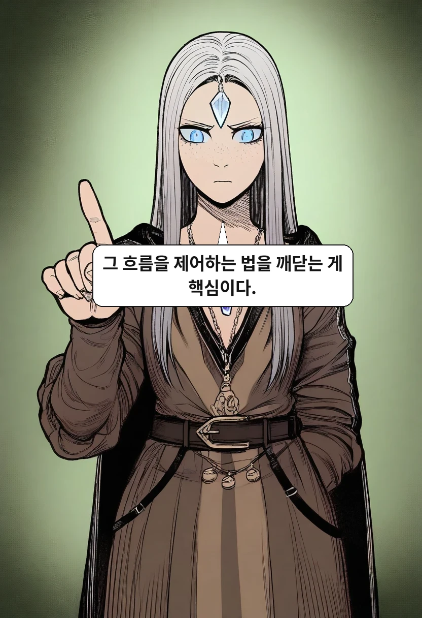 리안: 그 흐름을 제어하는 법을 깨닫는 게 핵심이다.