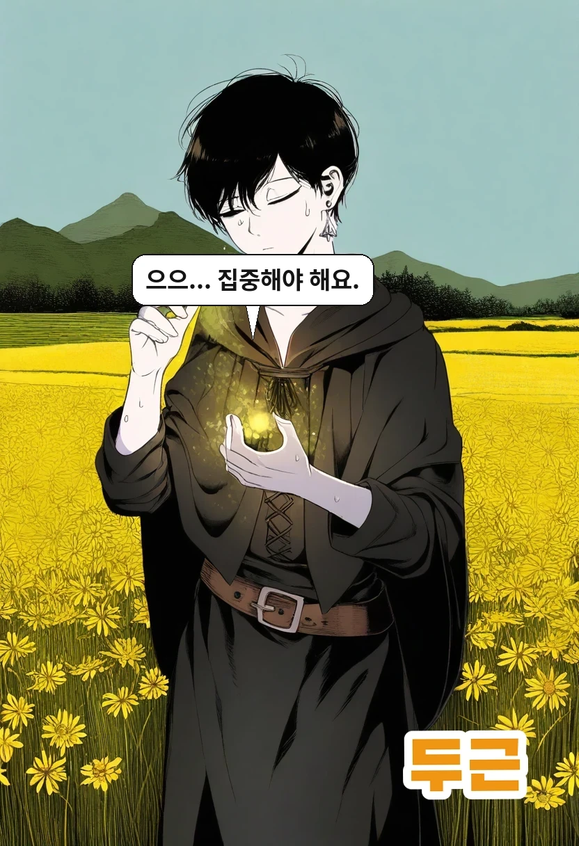 이한: 으으... 집중해야 해요.