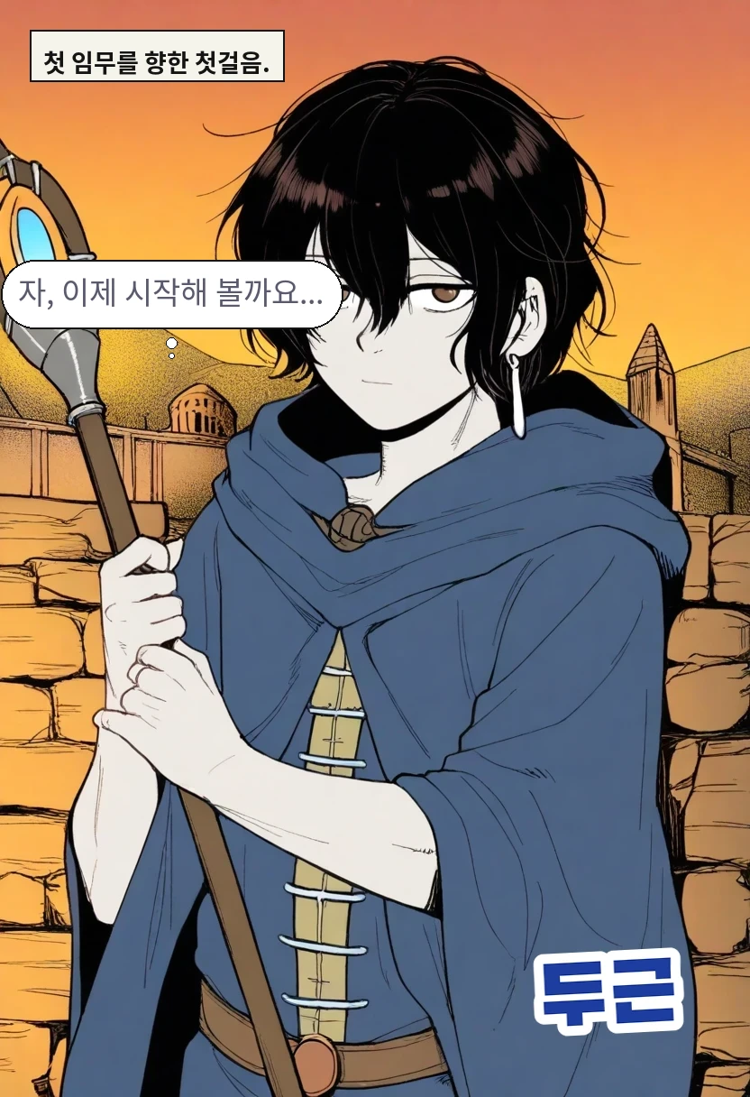 첫 임무를 향한 첫걸음. / 이한: 자, 이제 시작해 볼까요...