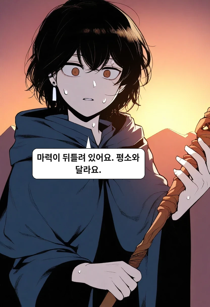 이한: 마력이 뒤틀려 있어요. 평소와 달라요.