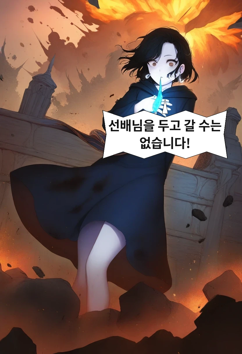 이한: 선배님을 두고 갈 수는 없습니다!