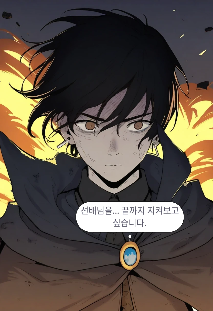 이한: 선배님을... 끝까지 지켜보고 싶습니다.