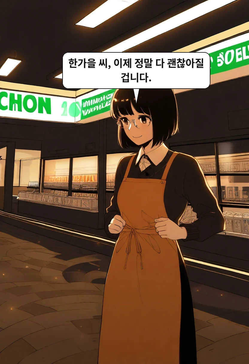 최 점장: 한가을 씨, 이제 정말 다 괜찮아질 겁니다.