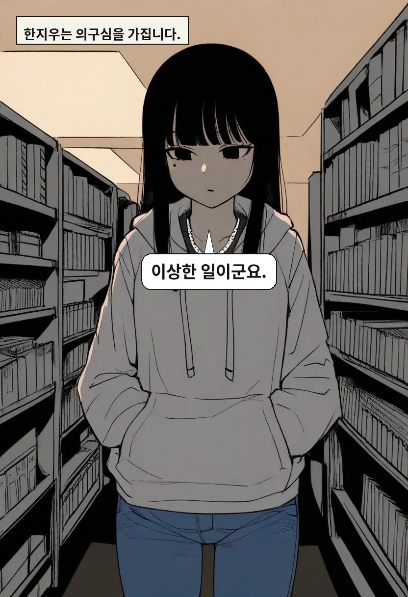 한지우는 의구심을 가집니다. / 한지우: 이상한 일이군요.