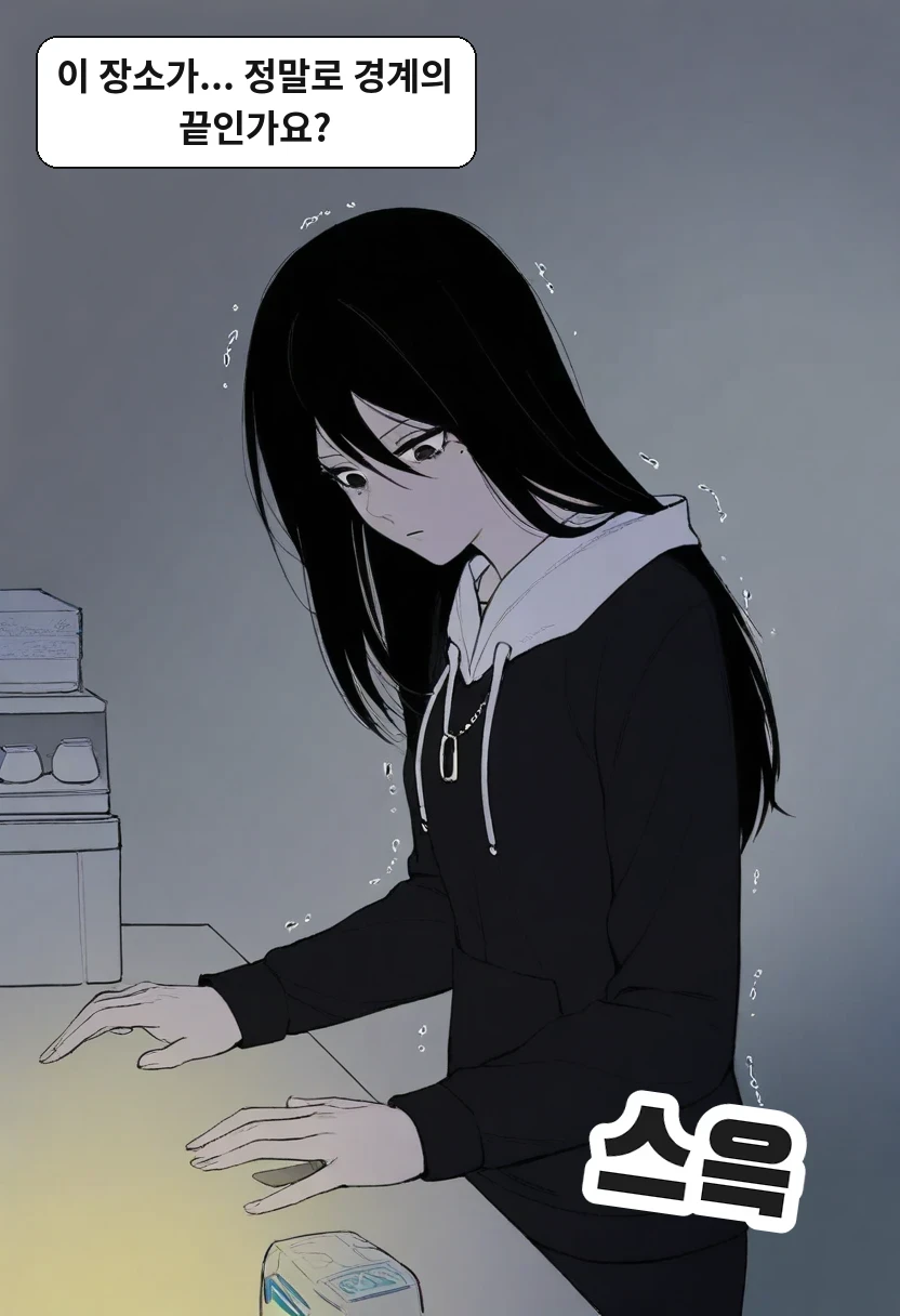 한지우: 이 장소가... 정말로 경계의 끝인가요?