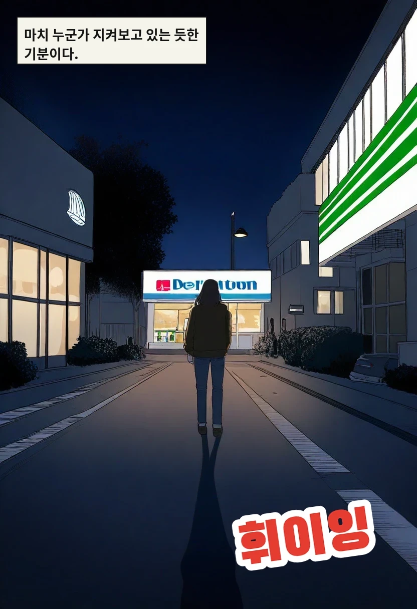 마치 누군가 지켜보고 있는 듯한 기분이다.