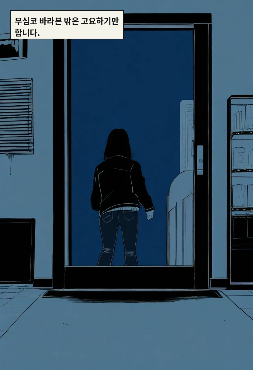 무심코 바라본 밖은 고요하기만 합니다.