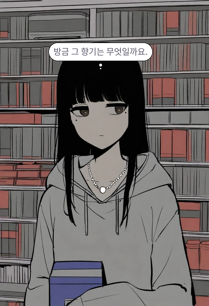 한지우: 방금 그 향기는 무엇일까요.