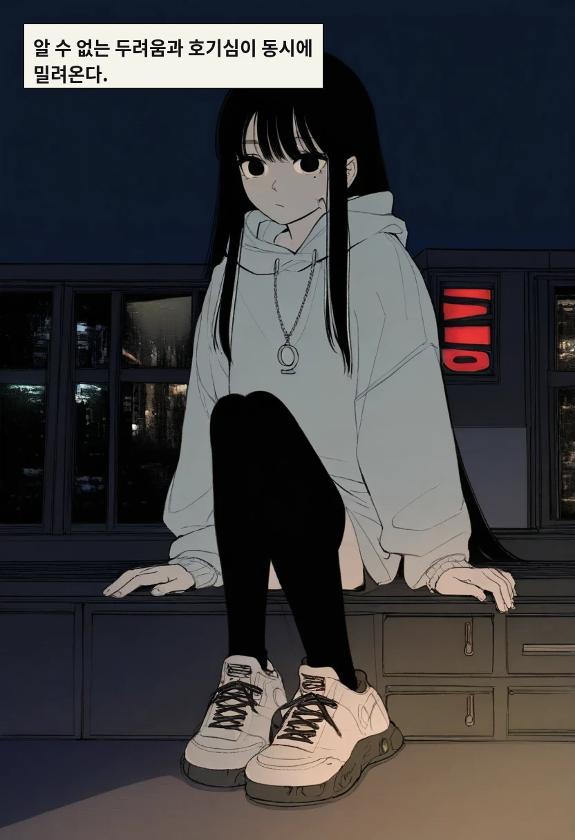 알 수 없는 두려움과 호기심이 동시에 밀려온다.