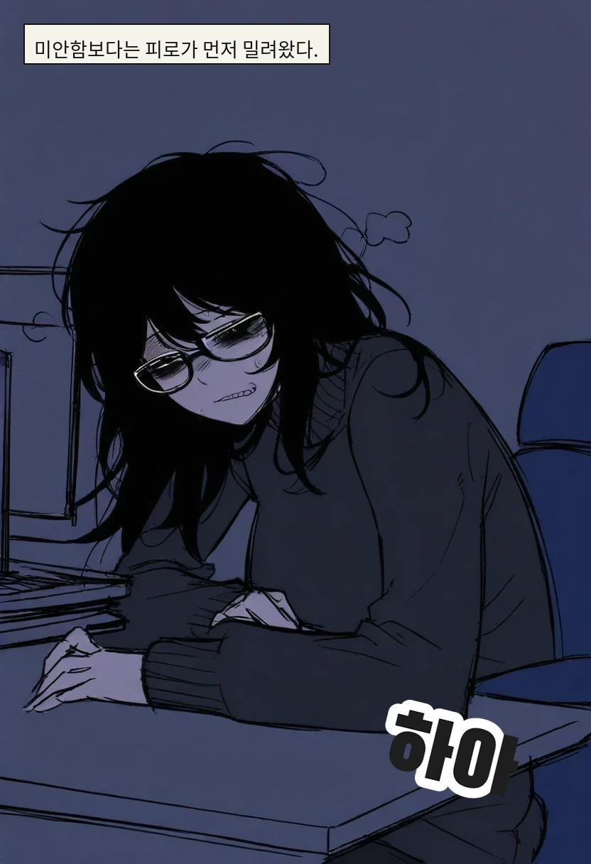 미안함보다는 피로가 먼저 밀려왔다.