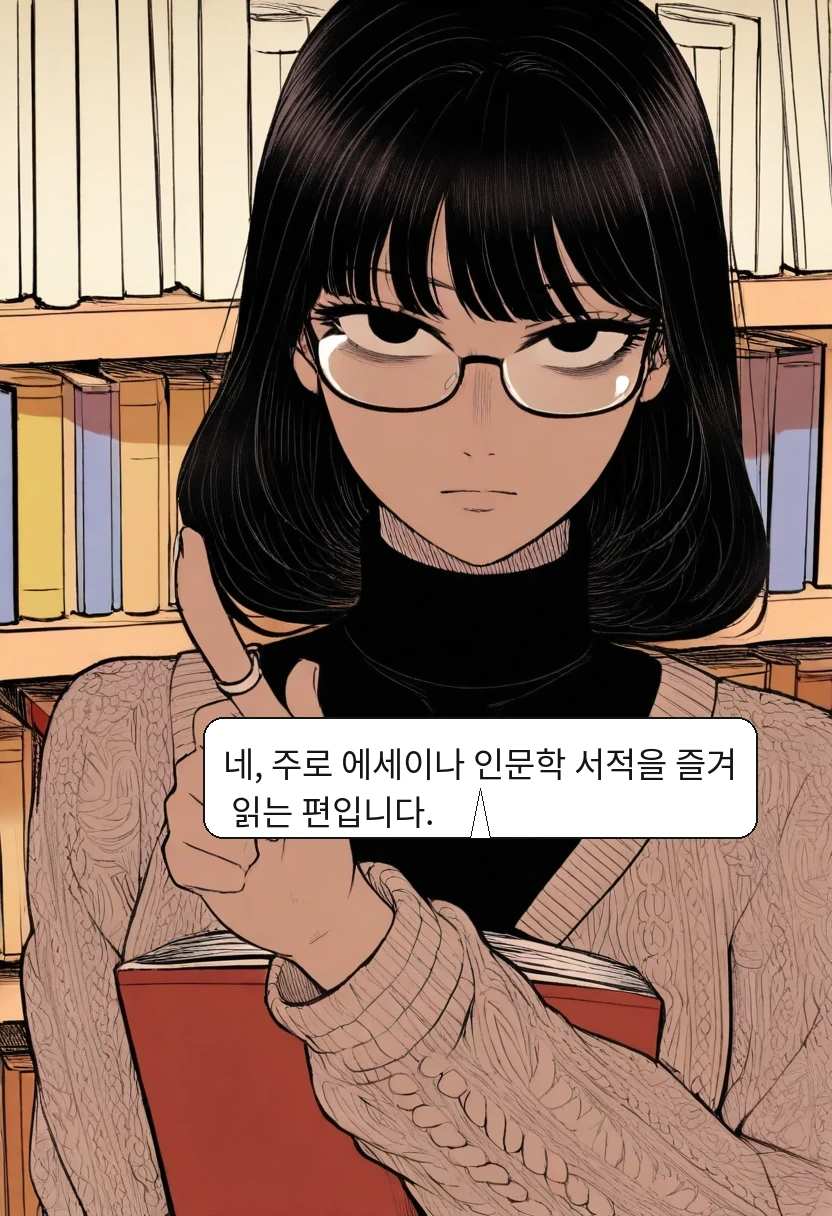 박민호: 네, 주로 에세이나 인문학 서적을 즐겨 읽는 편입니다.