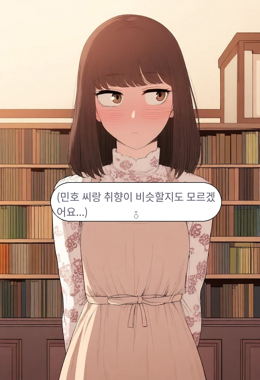 이서아: (민호 씨랑 취향이 비슷할지도 모르겠어요...)