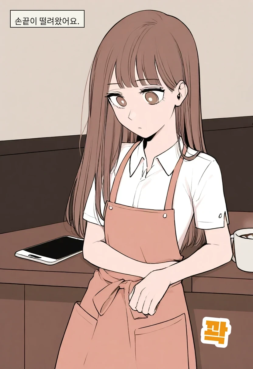 손끝이 떨려왔어요.