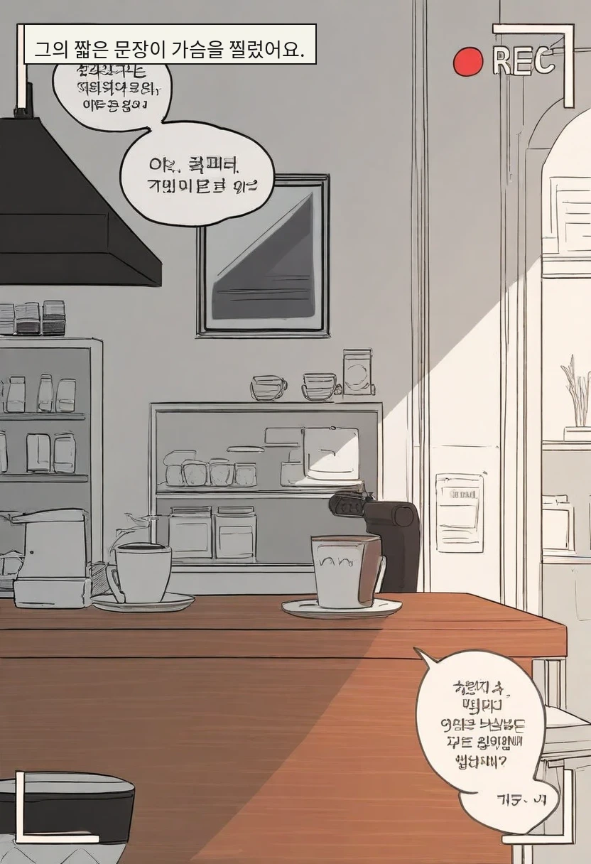 그의 짧은 문장이 가슴을 찔렀어요.