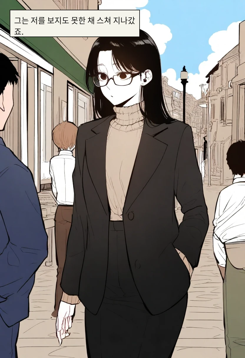 그는 저를 보지도 못한 채 스쳐 지나갔죠.