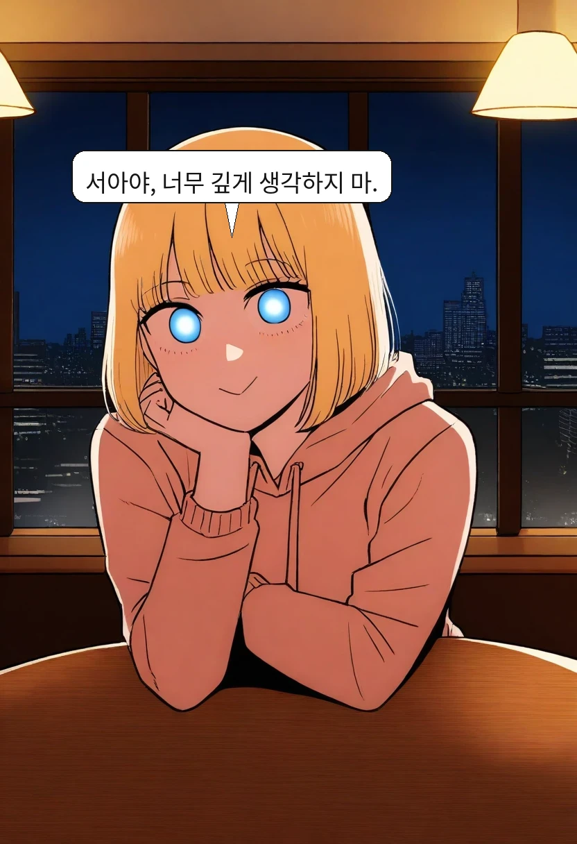 김지원: 서아야, 너무 깊게 생각하지 마.