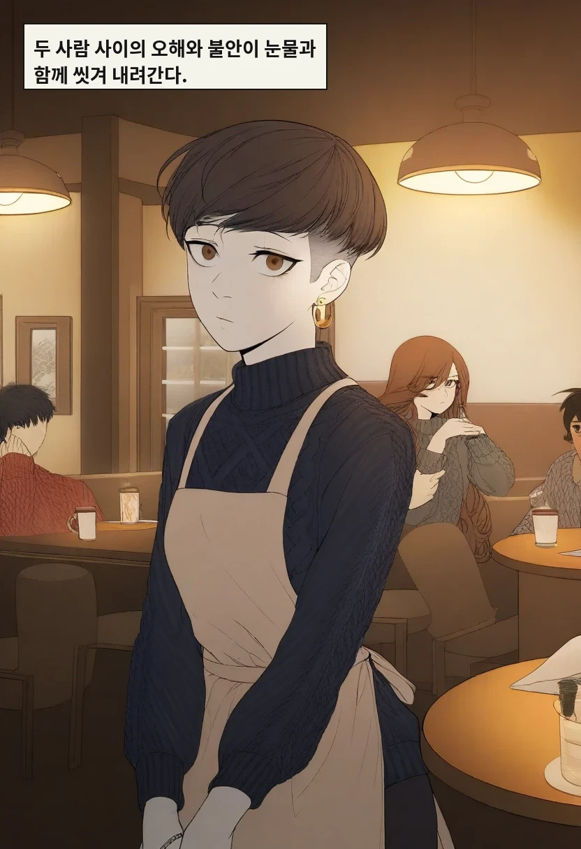 두 사람 사이의 오해와 불안이 눈물과 함께 씻겨 내려간다.