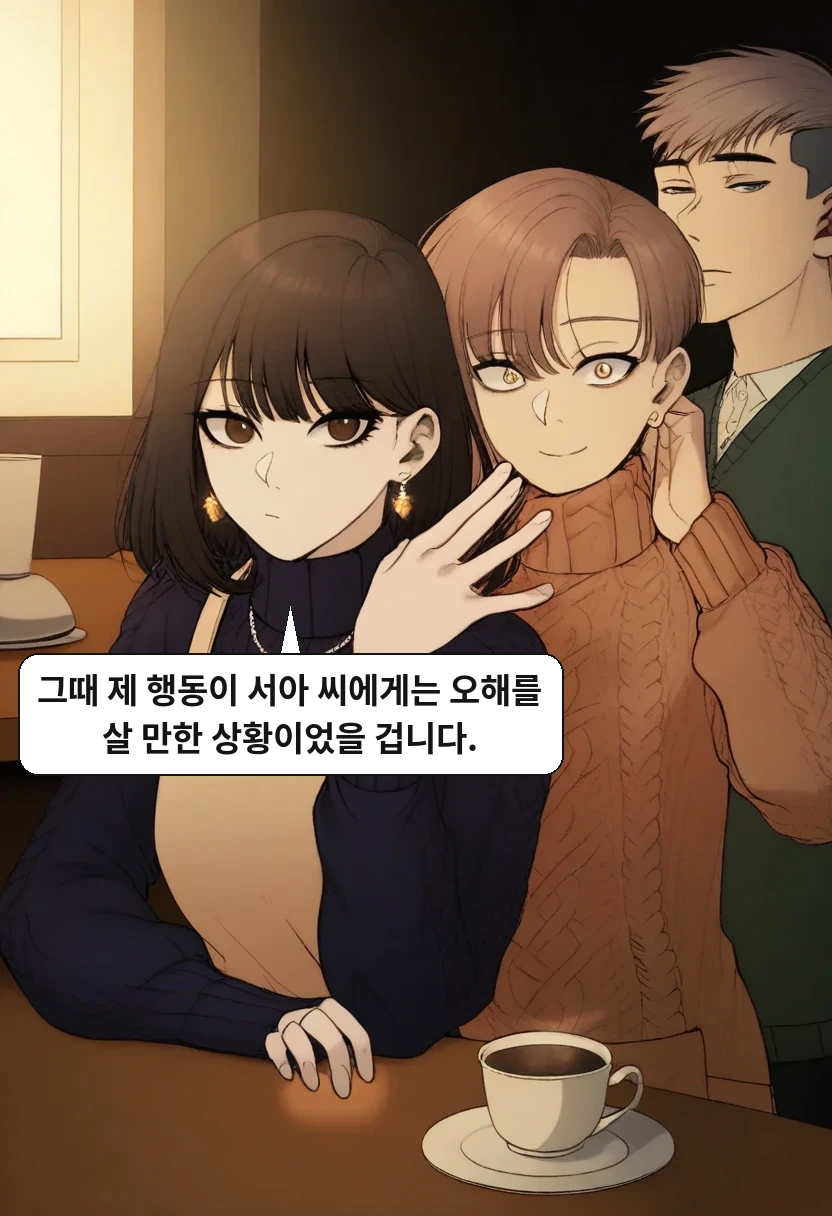 한민준: 그때 제 행동이 서아 씨에게는 오해를 살 만한 상황이었을 겁니다.