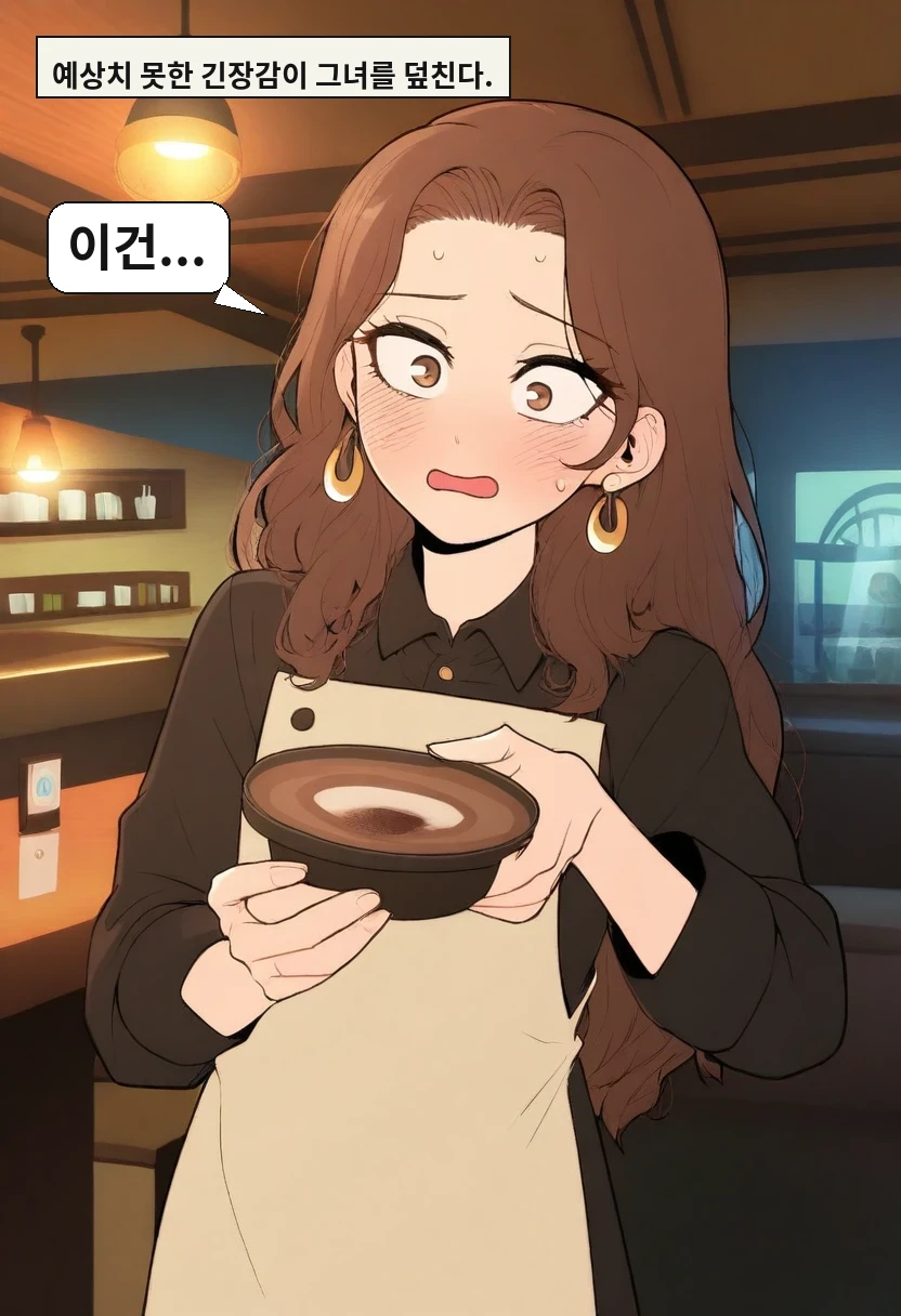 예상치 못한 긴장감이 그녀를 덮친다. / 이서아: 이건...